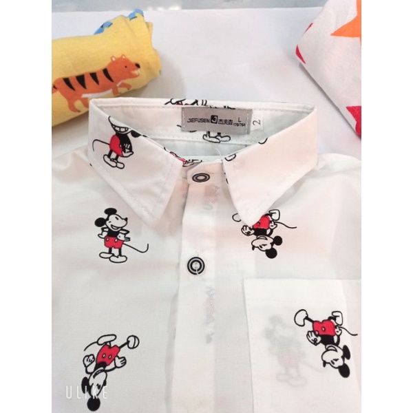 Áo sơ mi Thô Lụa Cao cấp Không nhăn diện Tết cho bé trai