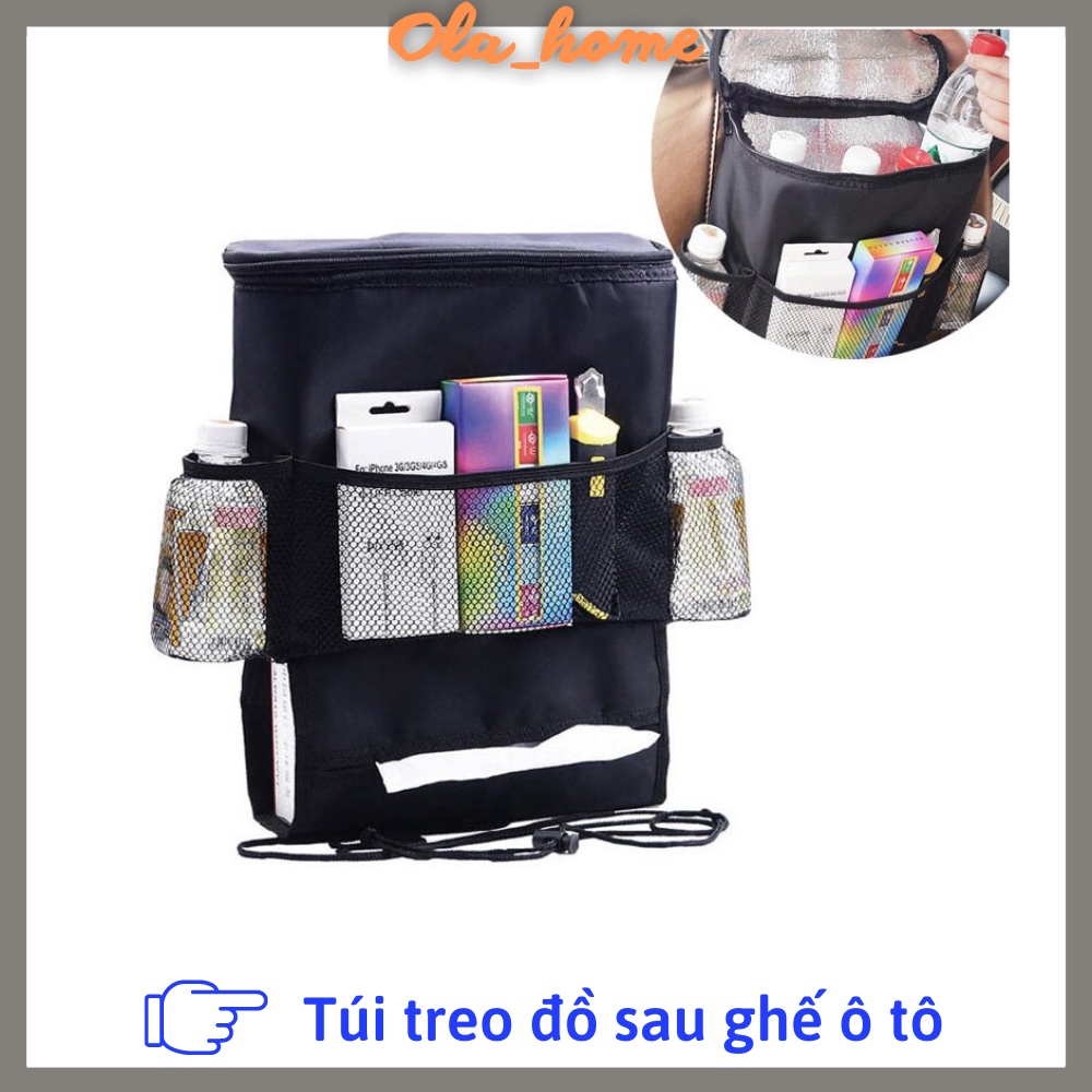 Túi treo đồ sau ghế ô tô xe hơi, túi đa năng có nhiều ngăn tiện dụng