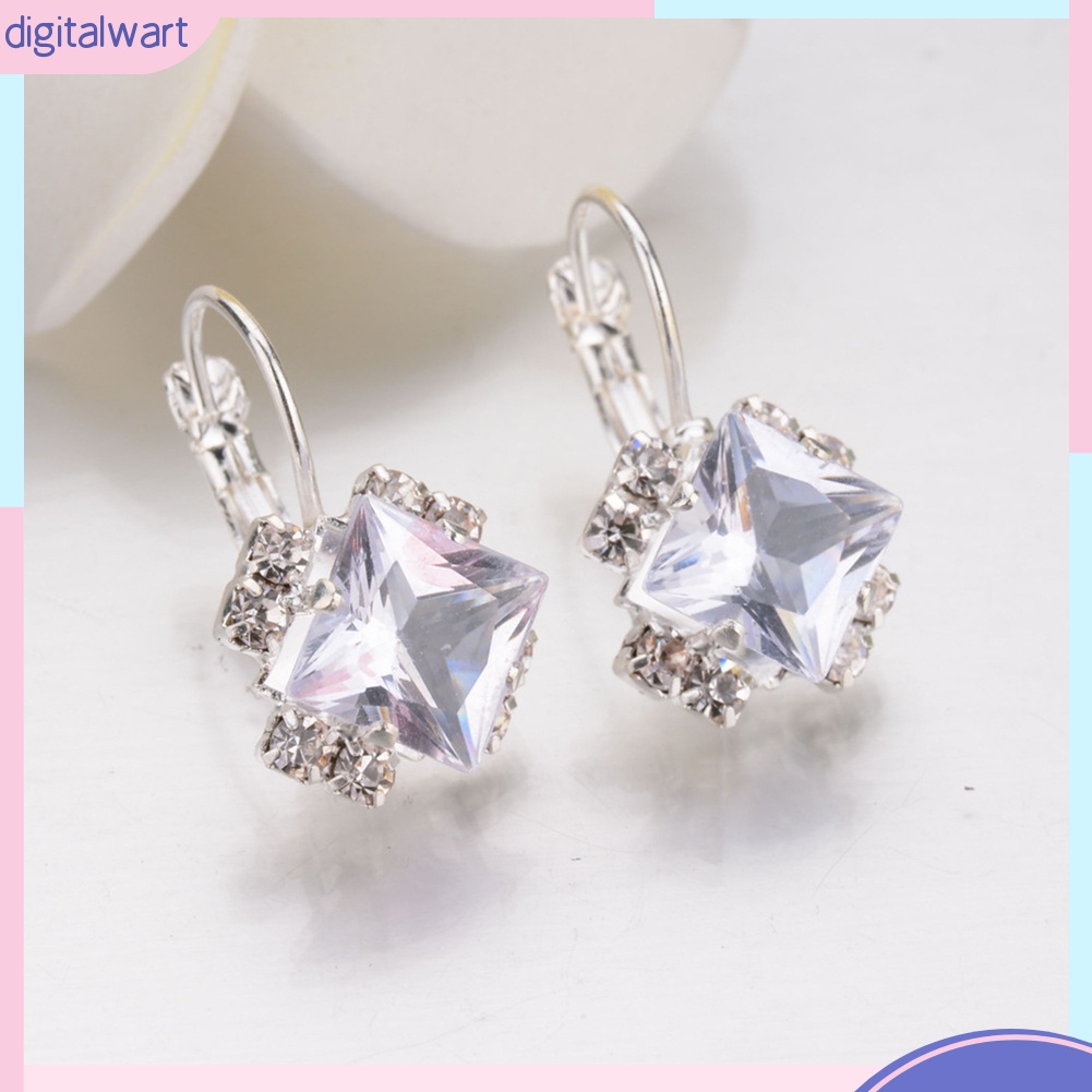 Khuyên Tai Nữ Trang Đính Đá Pha Lê Tạo Hình Độc Đáo