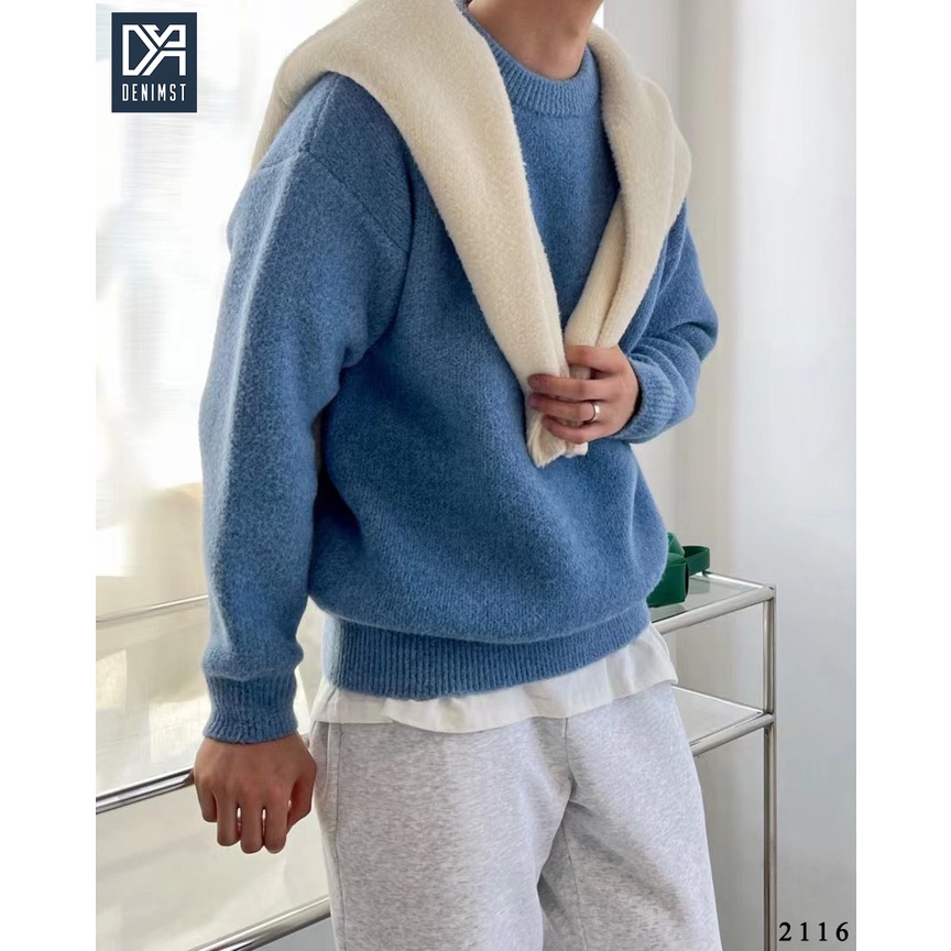 Áo len nam trơn lông thỏ DENIMST 2116