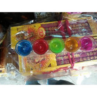 Đèn cầy ngũ sắc 5 màu