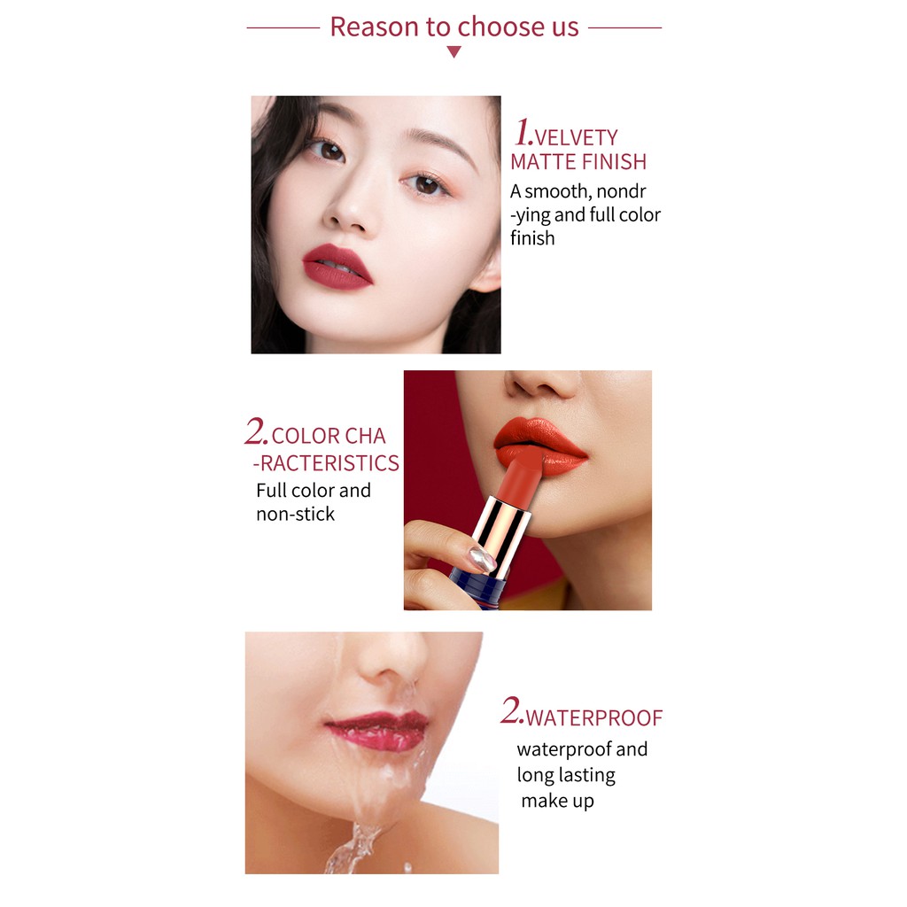 Son lì chống thấm nước QIBEST 6 màu sắc thời trang 45g | BigBuy360 - bigbuy360.vn