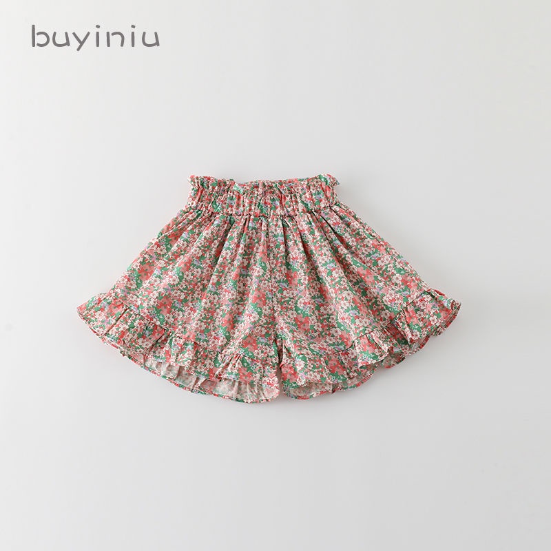 Quần Culottes Hoa Nhỏ Phong Cách Nước Ngoài Mới Cho Bé Gái