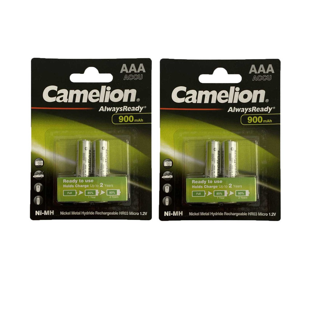 COMBO 5 PIN SẠC AAA CAMELION 900MAH VỈ 2 VIÊN.