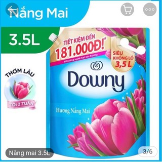(HCM) Nước xả vải Downy túi 3.5L hương nắng mai / huyền bí / đam mê