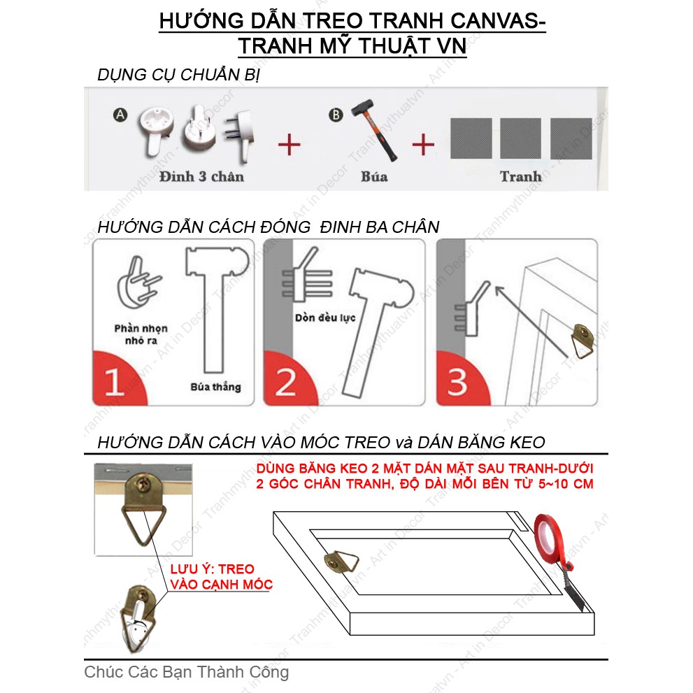 Tranh canvas kèm khung trang trí phòng khách, bộ 3 tranh những con vật đáng yêu - BT600