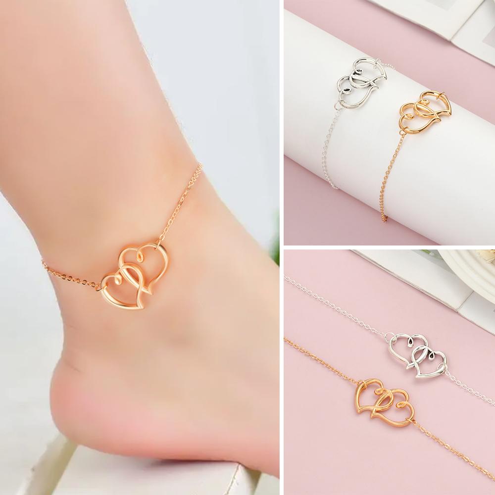 Lắc Chân BSUNS|Lắc Chân Mặt Trái Tim Nhiều Màu Sắc Phong Cách Bohemian