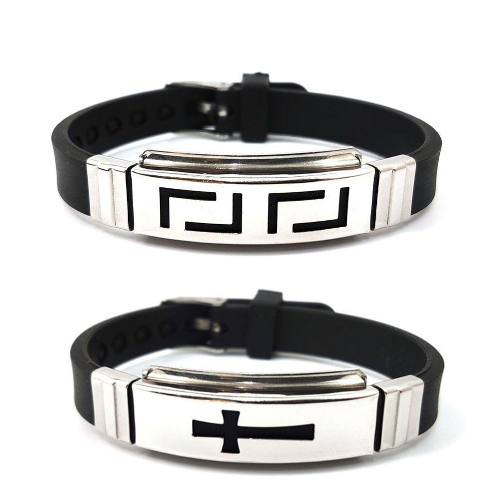 Vòng Tay Dây Silicon Họa Tiết Hui Đơn Giản Thời Trang Đường Phố Phong Cách Hàn Quốc Cho Nữ