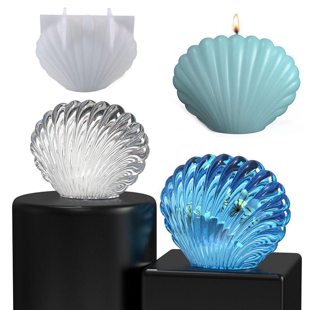 Khuôn Silicon Làm Đế Nến Hình Vỏ Sò Dùng Trang Trí DIY