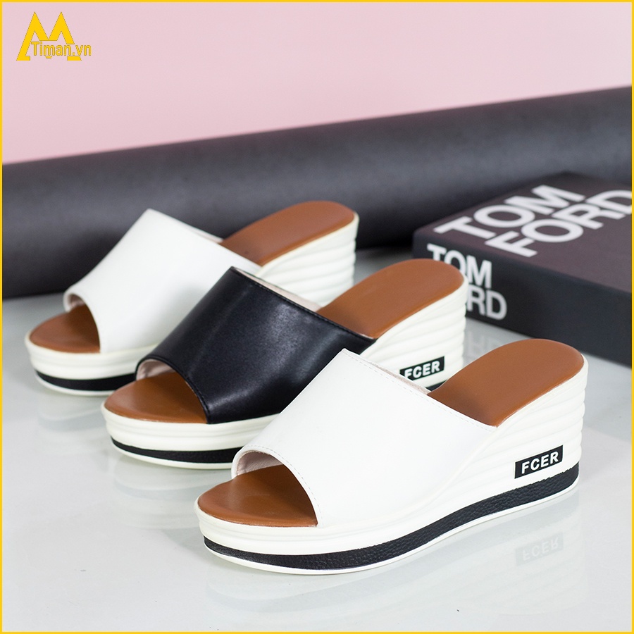 Dép nữ đế xuồng quai hậu bánh mì cao gót quai ngang lê xỏ ngón thời trang thiết kế sục đẹp bảo hành 1 năm K18 TIMAN