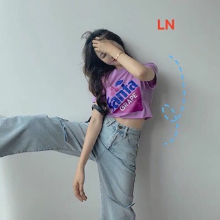 Áo croptop ba chấm L&N 1106 siêu đẹp