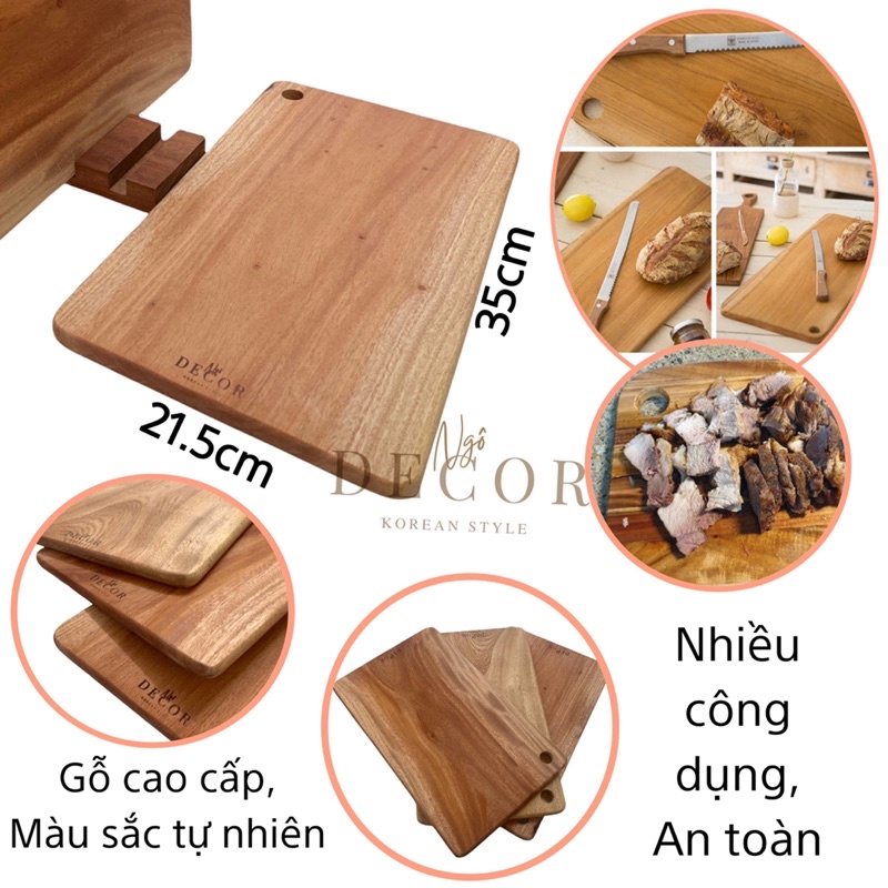 THỚT GỖ CHỮ NHẬT KHÁNG KHUẨN - ĐA NĂNG - DECOR - CHẶT THỊT CÁ