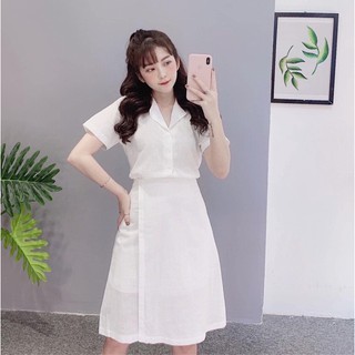 Đầm váy freesize sm đắp tà 4 màu