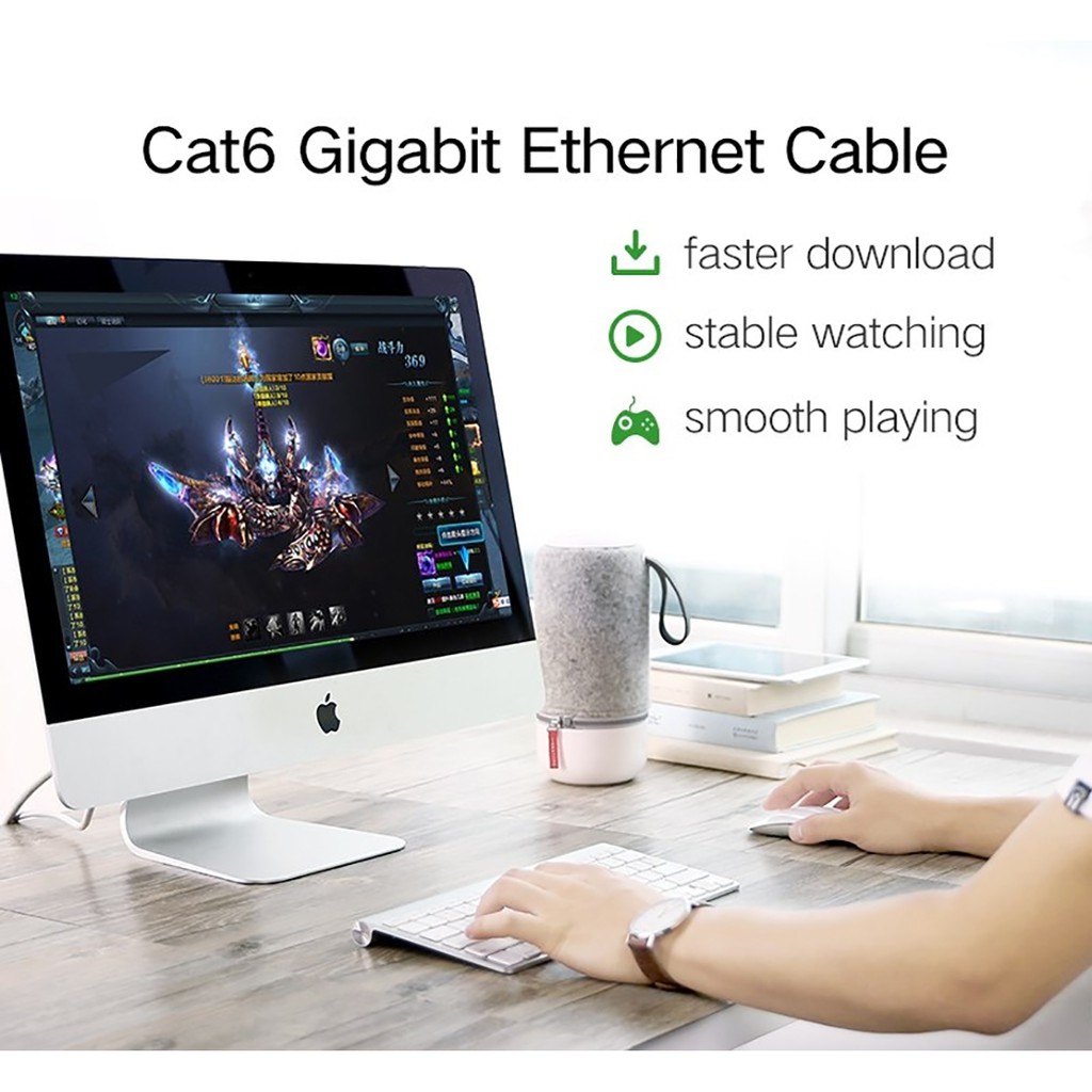 Dây Cáp Mạng Đúc Sẵn Cat6 UTP 1000Mbps Ugreen NW104 Chính Hãng