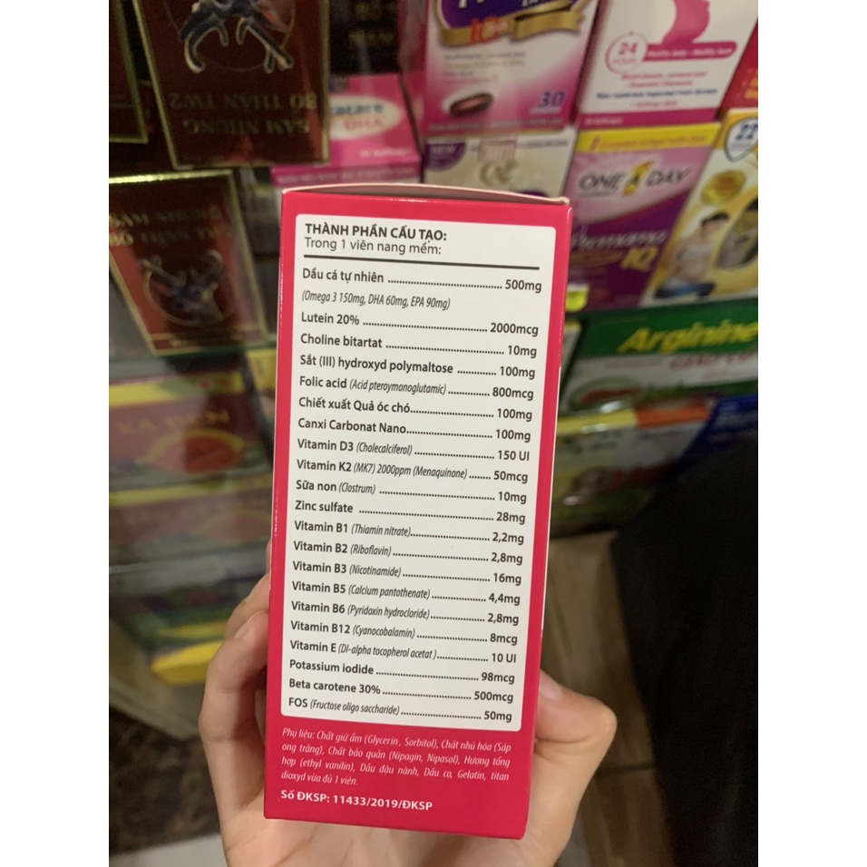 Viên uống bổ bầu MUM CARE - bổ sung DHA, sắt, axit folic và các vitamin khoáng chất cần thiết ( Hộp 30 viên)