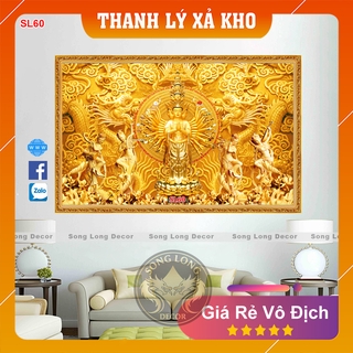 Tranh dán tường Thiên Thủ Thiên Nhãn - SL60 -Tranh 3d phật giáo - Song Long Decor