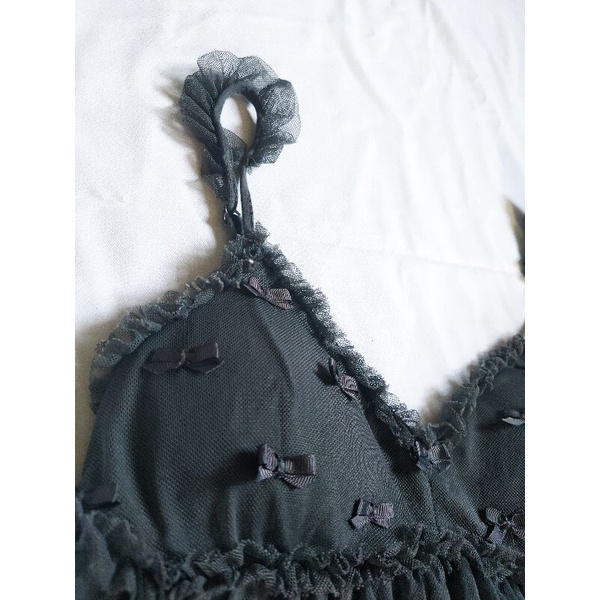 2Hands | Áo dây phối ren 2 lớp Y2K siêu đỉnh