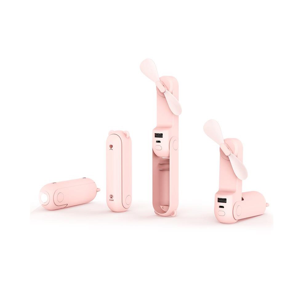 Quạt sạc mini cầm tay cao cấp Ringke F8 Little Bear