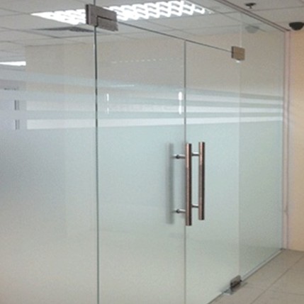 Decal dán kính cát mờ