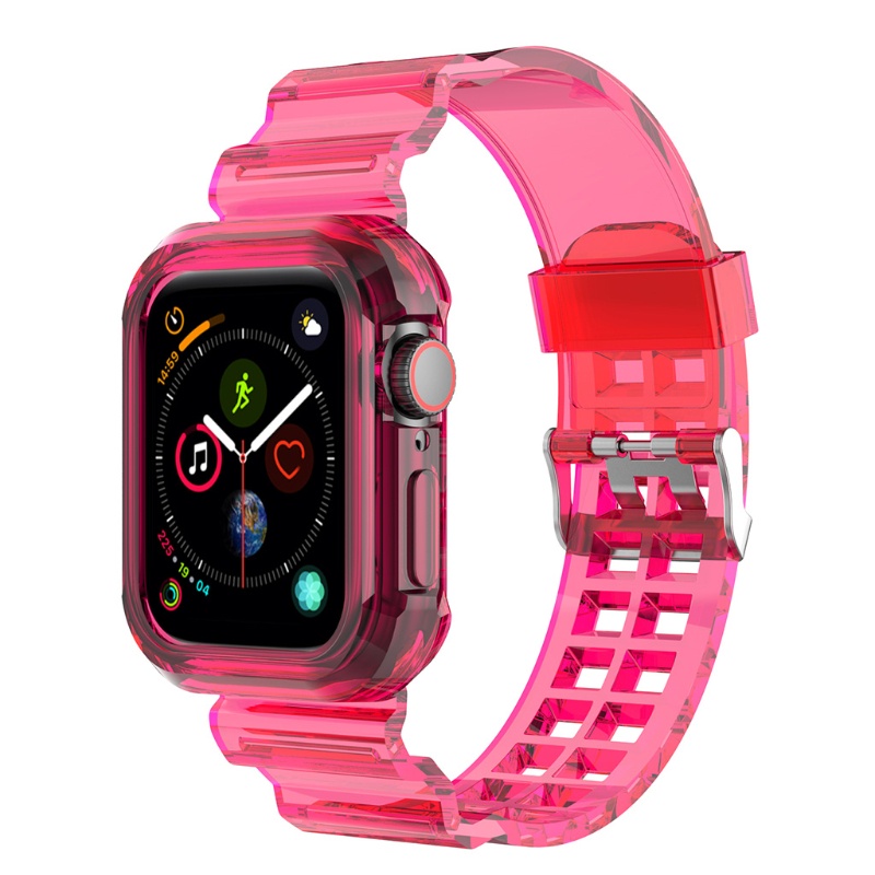 Dây Đeo Thay Thế Chất Liệu Silicon Màu Trơn Chống Thấm Nước Cho Apple Watch