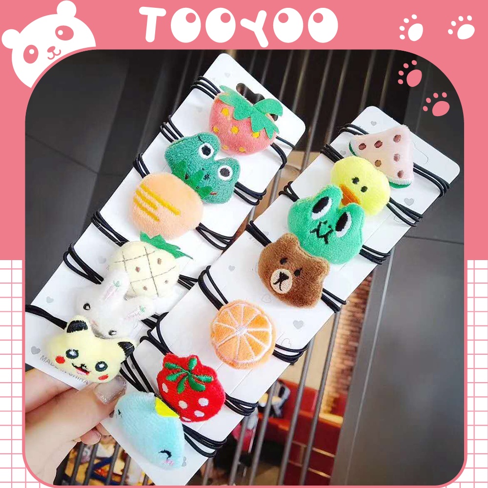 Dây chun cột tóc cục bông nhiều mẫu dễ thương cute TooYoo TY0134