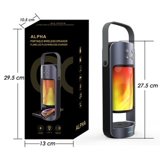 Loa Bluetooth Không Dây Có Đèn Led Hình Ngọn Lửa