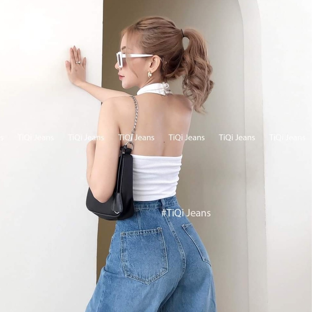 Áo Croptop Cổ Yếm Áo Kiểu Cổ Lọ Chất Thun Gân 4 Màu Siêu Xinh Kèm Ảnh Thật Chụp Sàn