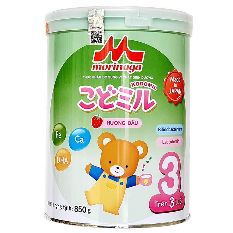 Sữa Morinaga số 3 850g Hương dâu (trẻ từ 3 tuổi).