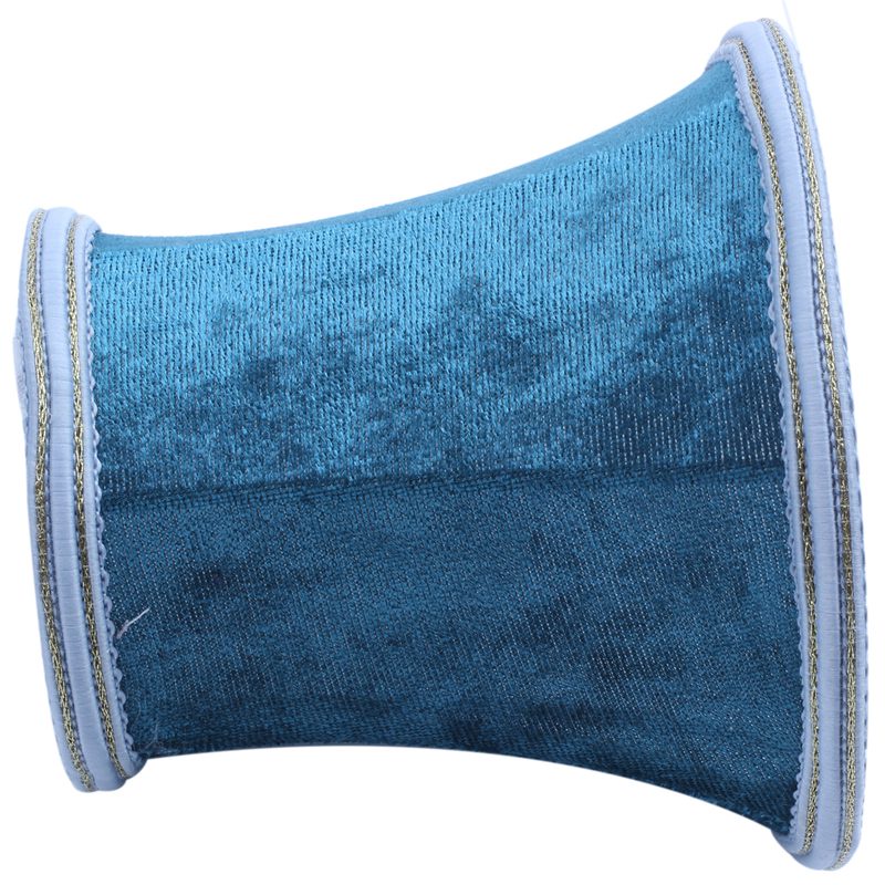 Chụp Đèn Pha Lê E14 Dạng Kẹp Bằng Vải Nỉ Màu Xanh Dương Phong Cách Châu Âu Hiện Đại