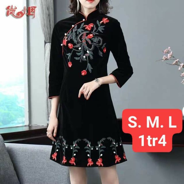 (ORDER) Đầm nhung sang chảnh 029
