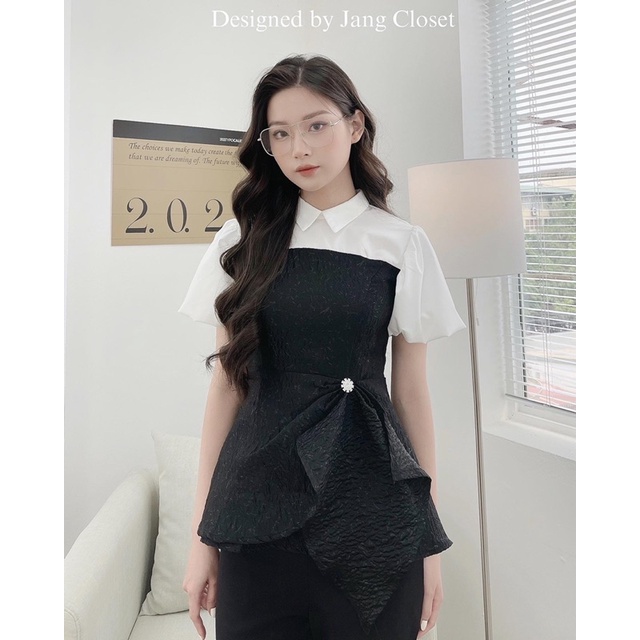 Áo cổ bẻ ZENA - Hàng Thiết Kế Sang Chảnh