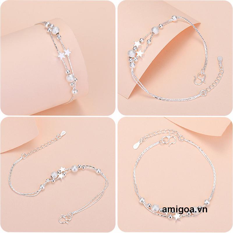 ✨✨Vòng Tay Bạc Xỏ Hạt Tròn Thời Trang