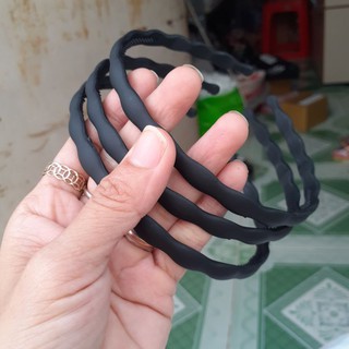 Bờm cài eo đen nhám bản 8mm (sale trầy nhẹ)