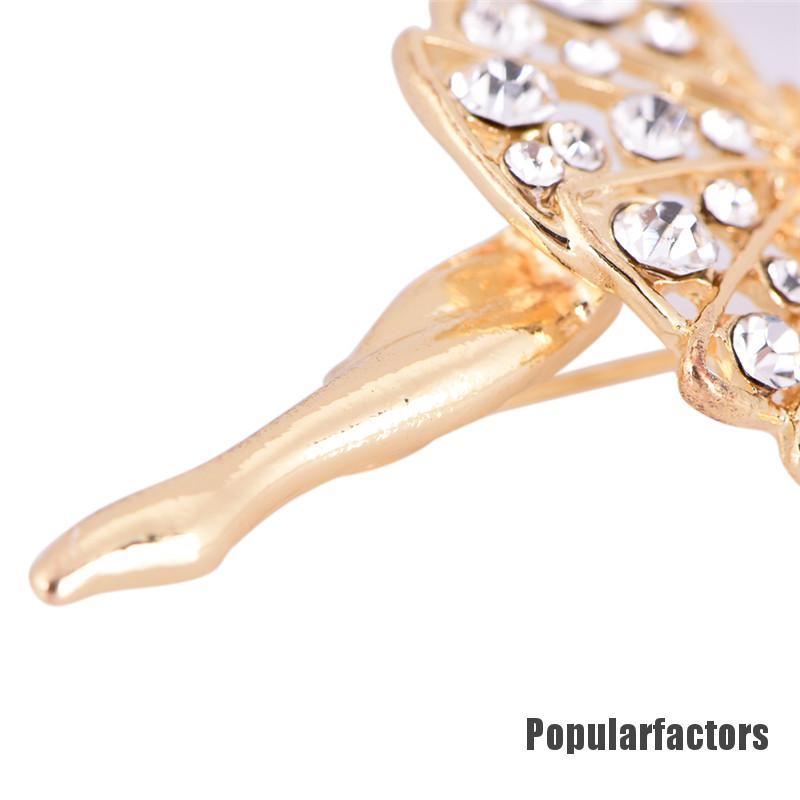 Ghim Cài Áo Đính Đá Nhân Tạo Thời Trang