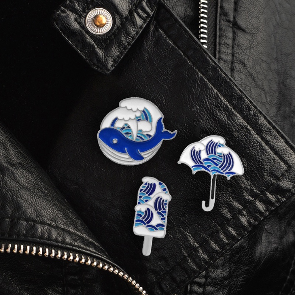 Ghim cài áo kim loại hình dáng độc đáo thời trang Unisex