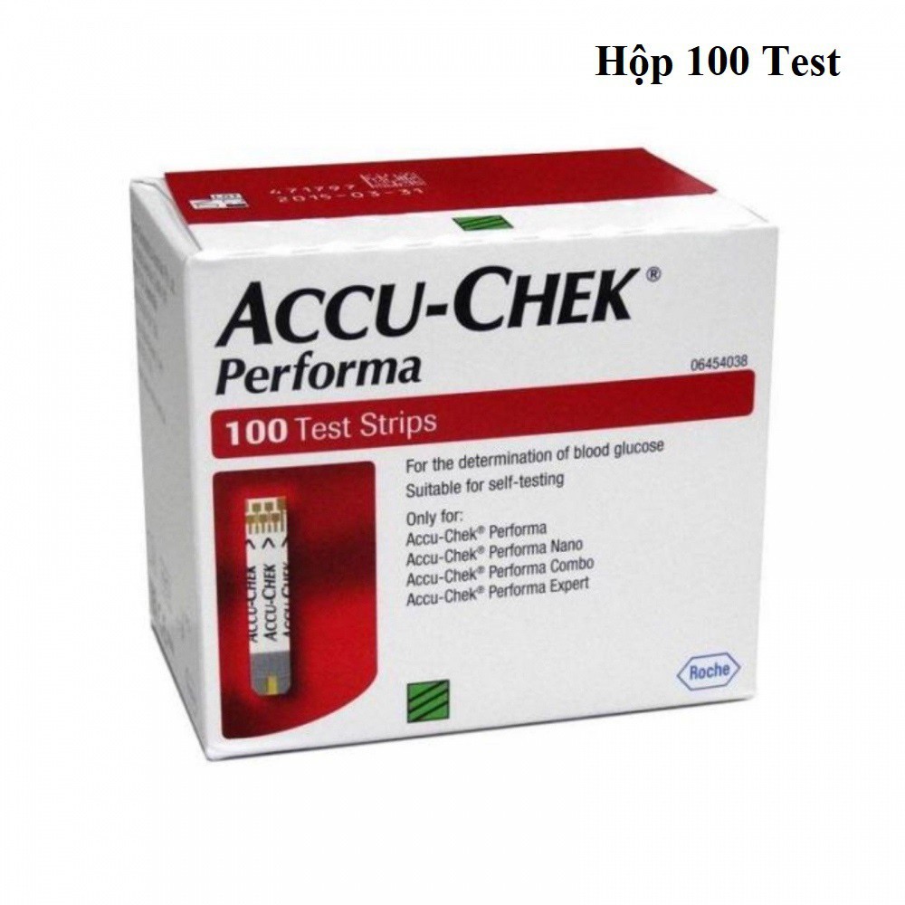Que thử đường huyết ACCU CHEK Perfoma hộp 25 que chính hãng