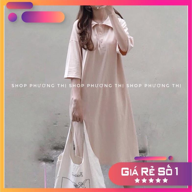 Hàng Chuẩn L1 - Hàng Chuẩn L1 - Váy polo dài dáng suông - Đầm polo ulzzang (hình thật/video)