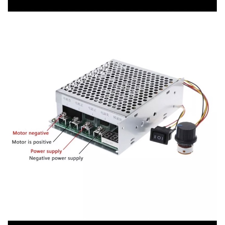 Bộ Điều Khiển Tốc Độ Động Cơ DC 10-55V 100A 5500W, Điều Khiển PWM Đảo Ngược Tiến/Lùi