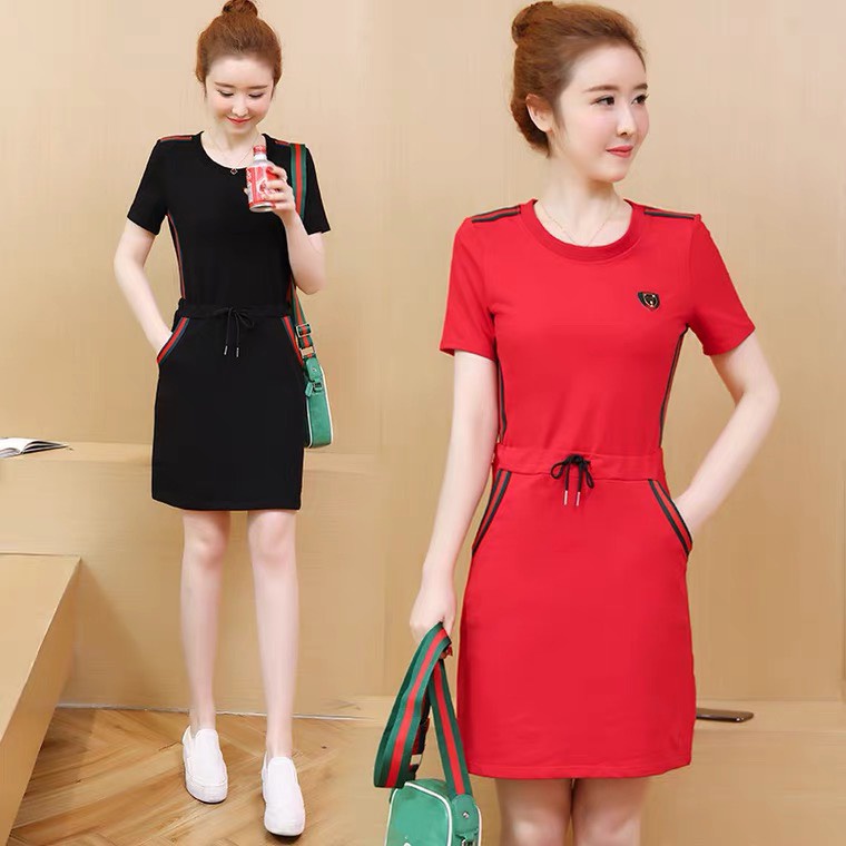 mẫu váy đẹp,[TÔN DÁNG], chất liệu thun da cá mềm mịn, kiểu dáng suông trẻ trung thời trang năng động