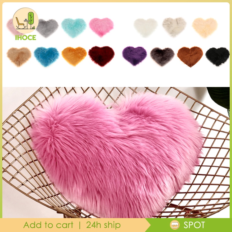 ✨Hàng sẵn sàng✨Vỏ Gối Sofa Vải Len Nhân Tạo Hình Trái Tim Trang Trí Nhà Cửa