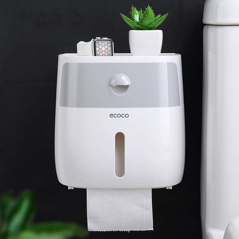 Hộp đựng Giấy Vệ Sinh ECOCO Cao cấp 2 tầng - Đa năng, Sang trọng, E1804 (màu ngẫu nhiên)