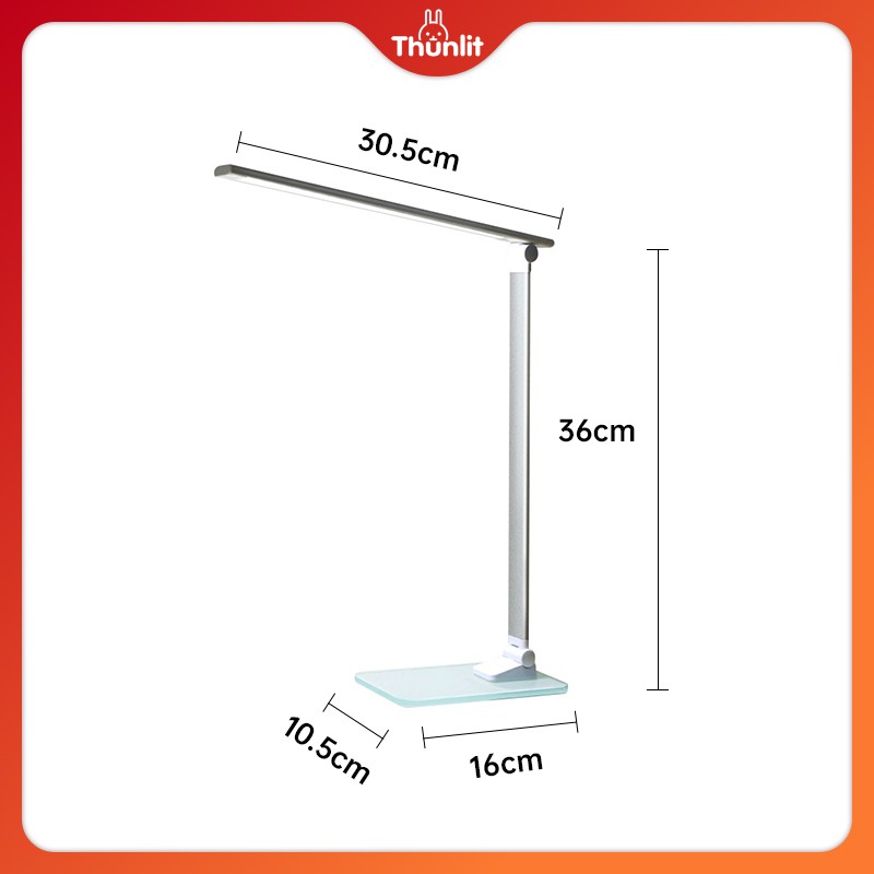 Đèn LED để bàn THUNLIT điều chỉnh độ sáng 3 mức được cao cấp tiện lợi