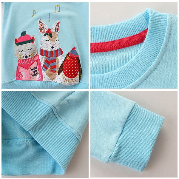 Áo nỉ cho bé gái, quần áo thu đông cho bé gái họa tiết da cá size từ 12 đến 27kg FAMBY