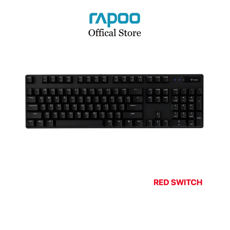 Bàn phím Rapoo V500 Pro Wireless màu đen không dây 2.4 GHz - (2 loại Red switch/ Blue switch)