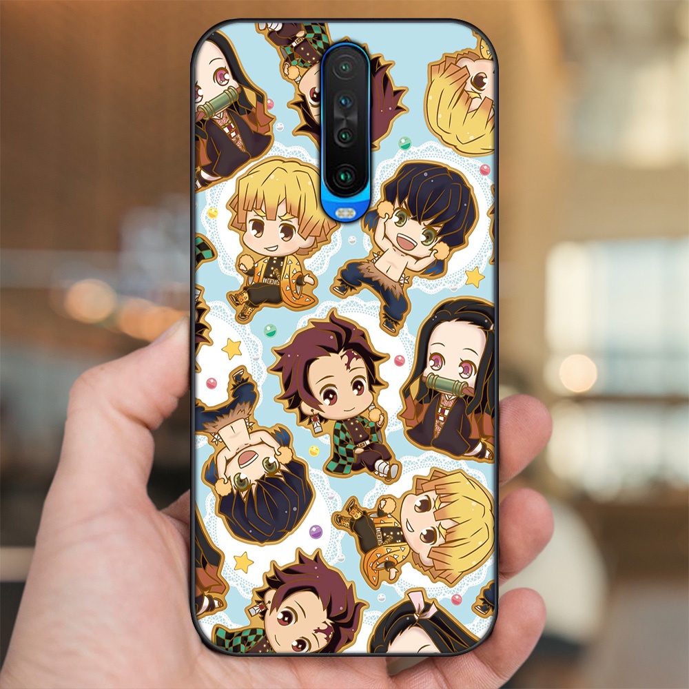 Ốp lưng Xiaomi K30 viền đen in hình Zenitsu Kimetsu no Yaiba
