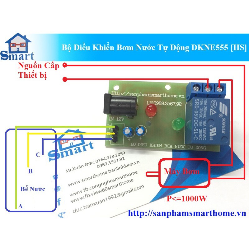 HD Bộ Điều Khiển Bơm Nước Tự Động DKNE555 HS