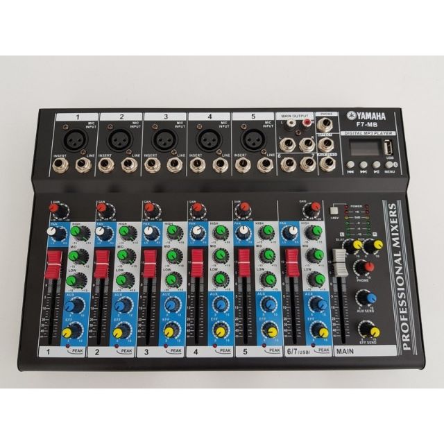 Bàn chỉnh âm thanh Mixer F7 có bluetooth | Màn hình led