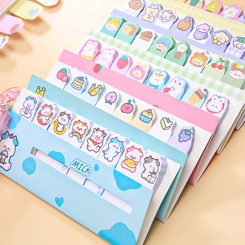 Set 120 Miếng Dán Ghi Chú Họa Tiết Hoạt Hình Đáng Yêu