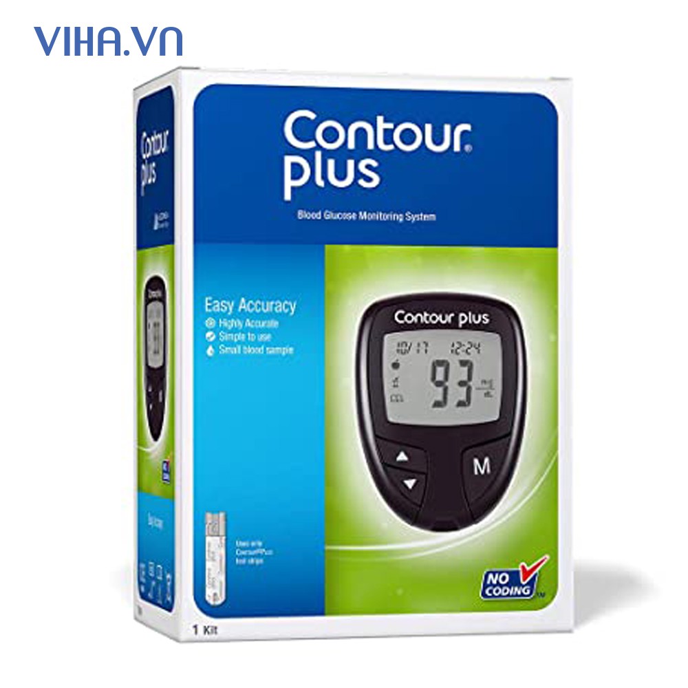 [Mã 254FMCGSALE giảm 8% đơn 500K] Máy đo đường huyết Contour Plus tặng 50 que thử và 50 kim