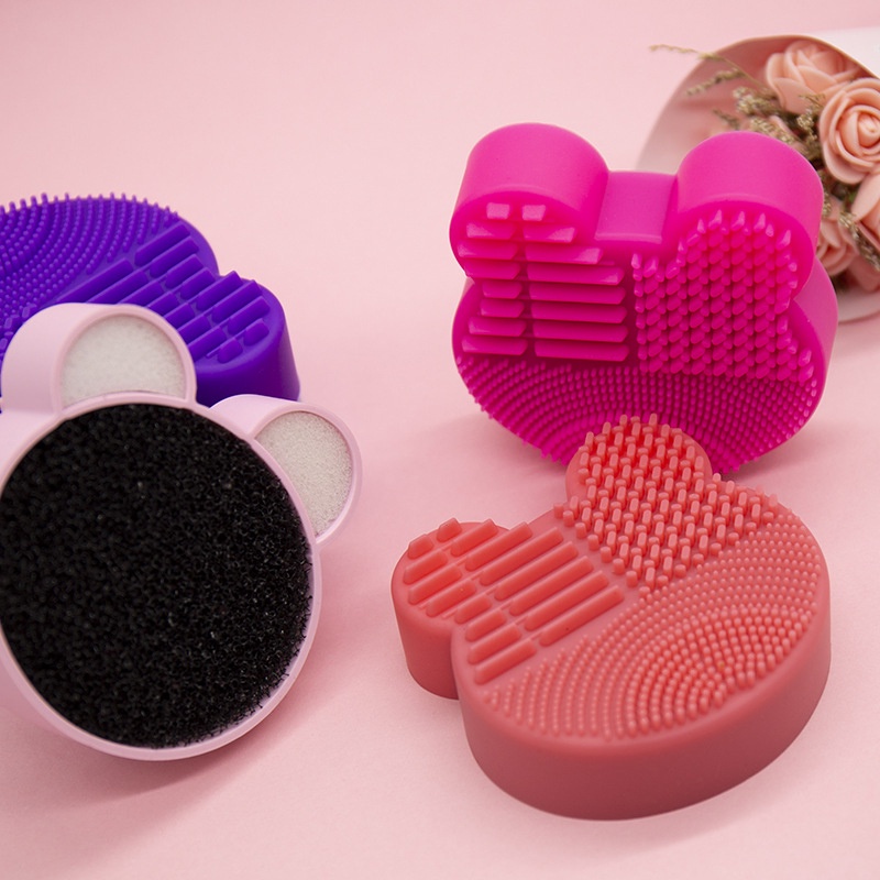 Bàn Chải silicone Hình Gấu HSU Làm Sạch